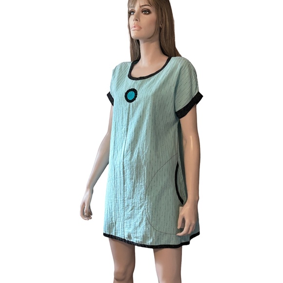 Red River Clothing Cindy Walsh Hand Made Tunic Dress Tank Pockets Oversize USA - Picture 8 of 16